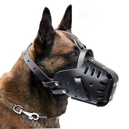 Leather Pet Dog Basket Muzzles German Shepherd Doberman Anti Bite Dog Mouth Cage Dog Training Defense Masks for Small/Large Dogs