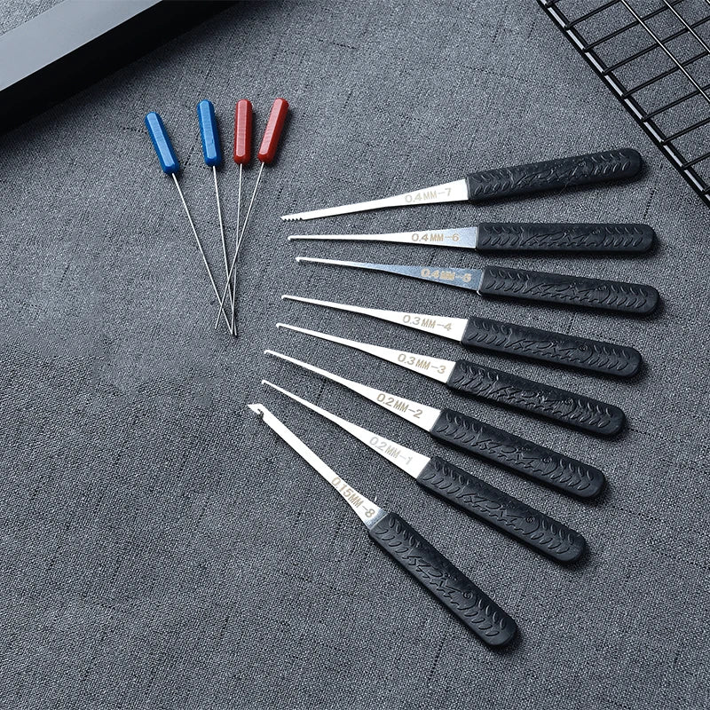 KAK Transparent Visible Pick Cutaway Practice Padlock Lock With Broken Key Removing Hook Kit Extractor Set Locksmith Wrench Tool