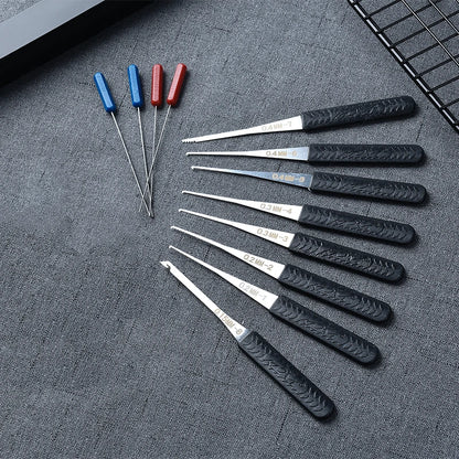 KAK Transparent Visible Pick Cutaway Practice Padlock Lock With Broken Key Removing Hook Kit Extractor Set Locksmith Wrench Tool