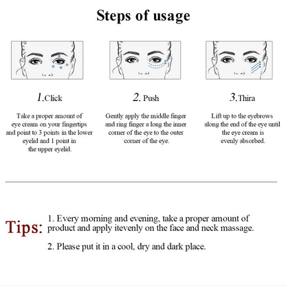 ENVISHA Eye Cream Remove Dark Circles Puffiness Moisturizing Anti Wrinkle Aging Whitening Face Cream Skin Care Korean Cosmetics