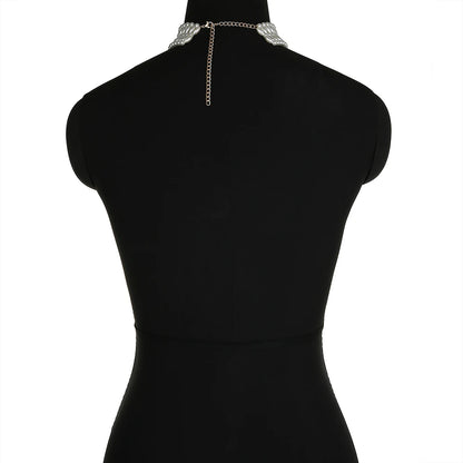 Women Pearl Shawl Necklaces Body Chain Sexy Beaded Collar Shoulder Pearl Bra Top Sweater Chain Wedding Dress Body Jewelry