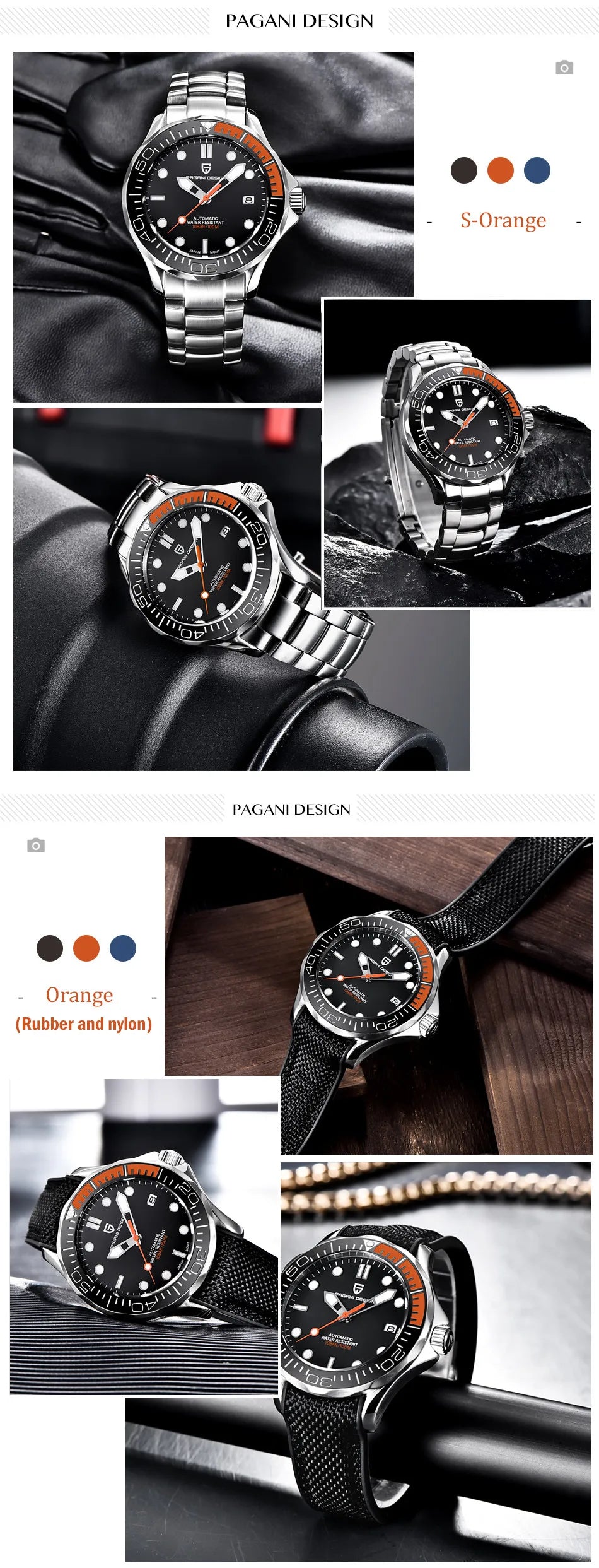 2025 New PAGANI DESIGN 007 Men's Watches Luxury Automatic Watch For Man Mechanical Wristwatches NH35 Men Gift AR Sapphire Mirror
