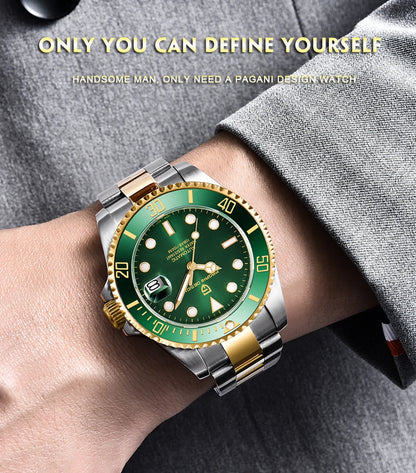 PAGANI DESIGN Top Brand Men's Mechanical Watch Japanese Movement 100m Waterproof Sapphire Glass Men's Automatic Watch