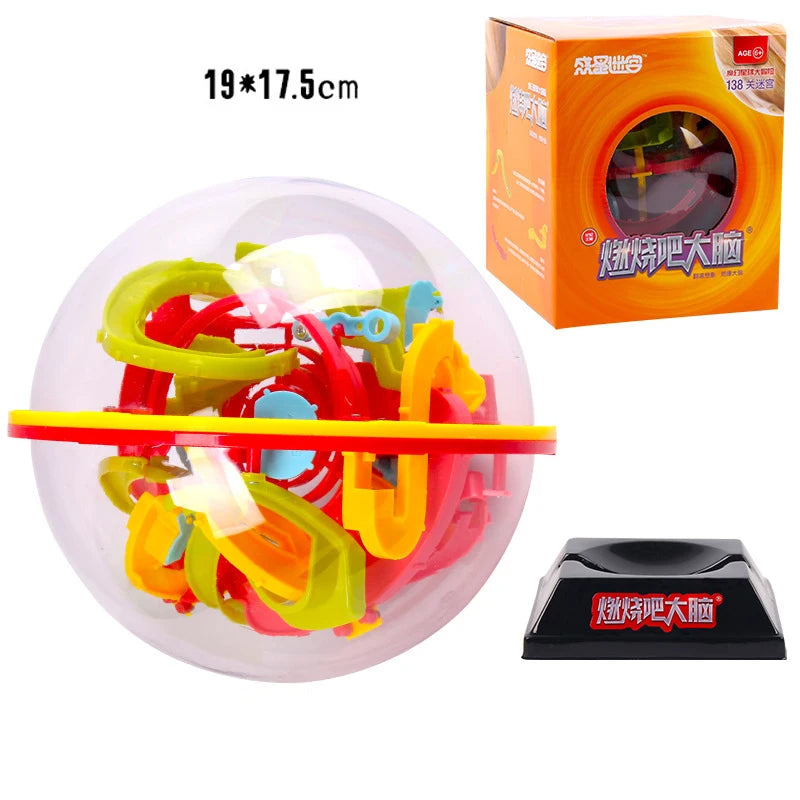 Magic Intellect Ball 3D Maze Toys Montessori Brain Burning Ball Rolling Puzzle Games Logic Thinking Balance Educational Toy Gift