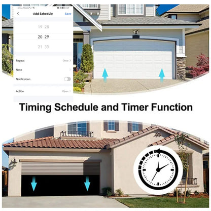 Tuya Smart ZigBee Garage Door Opener Controller with Sensor App Control Support Alexa Google Home Zigbee2MQTT Gateway Needed