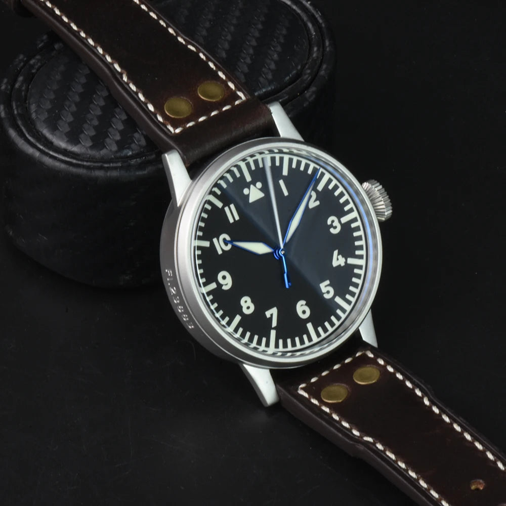 Hruodland 2025 New Pilot Men's Automatic Mechanical Watch Pt5000 Sapphire Luminous C3 Stainless Steel Waterproof 10Bar reloj hom