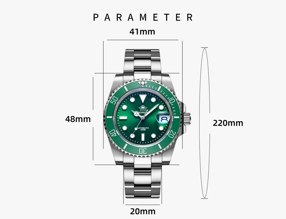 ADDIESDIVE NH35 Movement Automatic Watch Sapphire Crystal Mechanical Wristwatch 200m Diving Super Luminous Watches reloj hombre