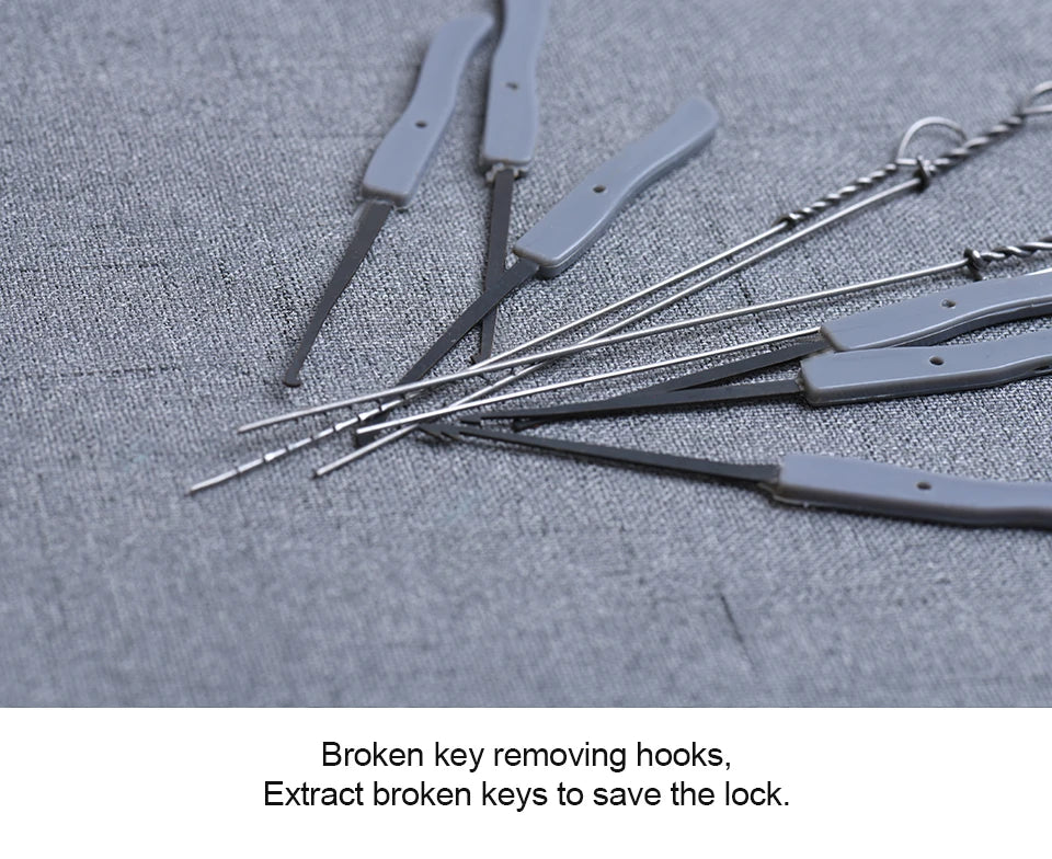 KAK Transparent Visible Pick Cutaway Practice Padlock Lock With Broken Key Removing Hook Kit Extractor Set Locksmith Wrench Tool