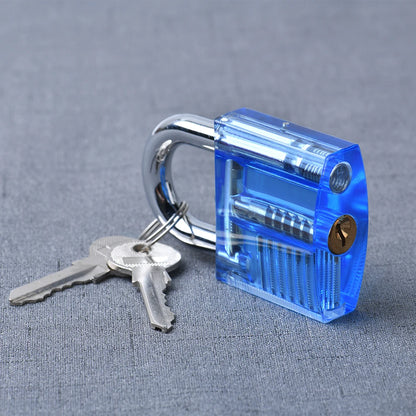 KAK Transparent Visible Pick Cutaway Practice Padlock Lock With Broken Key Removing Hook Kit Extractor Set Locksmith Wrench Tool
