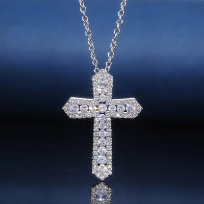 CAOSHI Aesthetic Cross Necklace for Women Charming Zirconia Trendy Party Accessories Personalized Female Jewelry Wholesale Bulk