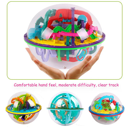 Magic Intellect Ball 3D Maze Toys Montessori Brain Burning Ball Rolling Puzzle Games Logic Thinking Balance Educational Toy Gift