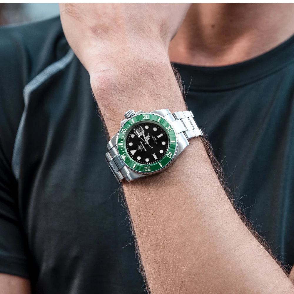 ADDIESDIVE NH35 Movement Automatic Watch Sapphire Crystal Mechanical Wristwatch 200m Diving Super Luminous Watches reloj hombre