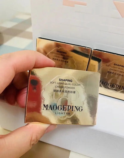 MAOGEPING Beauty Sample Product Shaping Soft Light Dual-Color Foundation Cream Powder 2G+2G Makeup Concealer Waterproof BB Cream