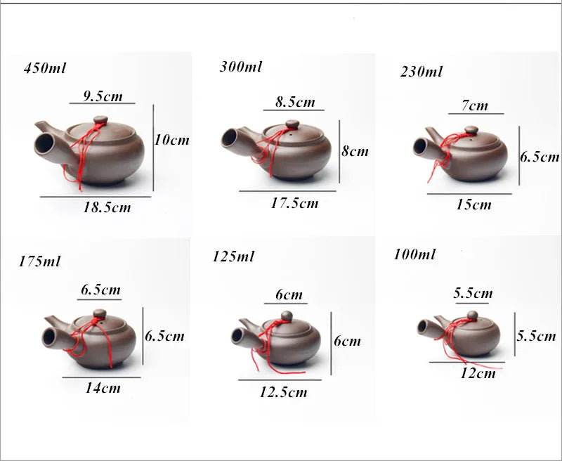 Japanese Style Purple Clay Handmade Tea Pot Chinese Tea Set Creative Office Kung Fu Kettle Ceramic Side Handle Filter Teapot