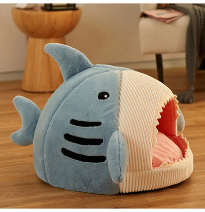 Enclosed Warm Cat Bed For Portable Pet Beds Sweet Kittens Basket Cushion Cat Pillow Mat Tent Puppy Nest Cave Cats House Goods