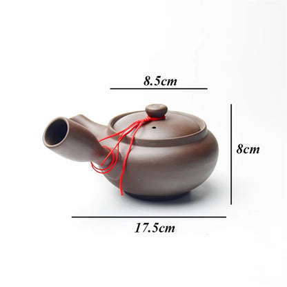 Japanese Style Purple Clay Handmade Tea Pot Chinese Tea Set Creative Office Kung Fu Kettle Ceramic Side Handle Filter Teapot