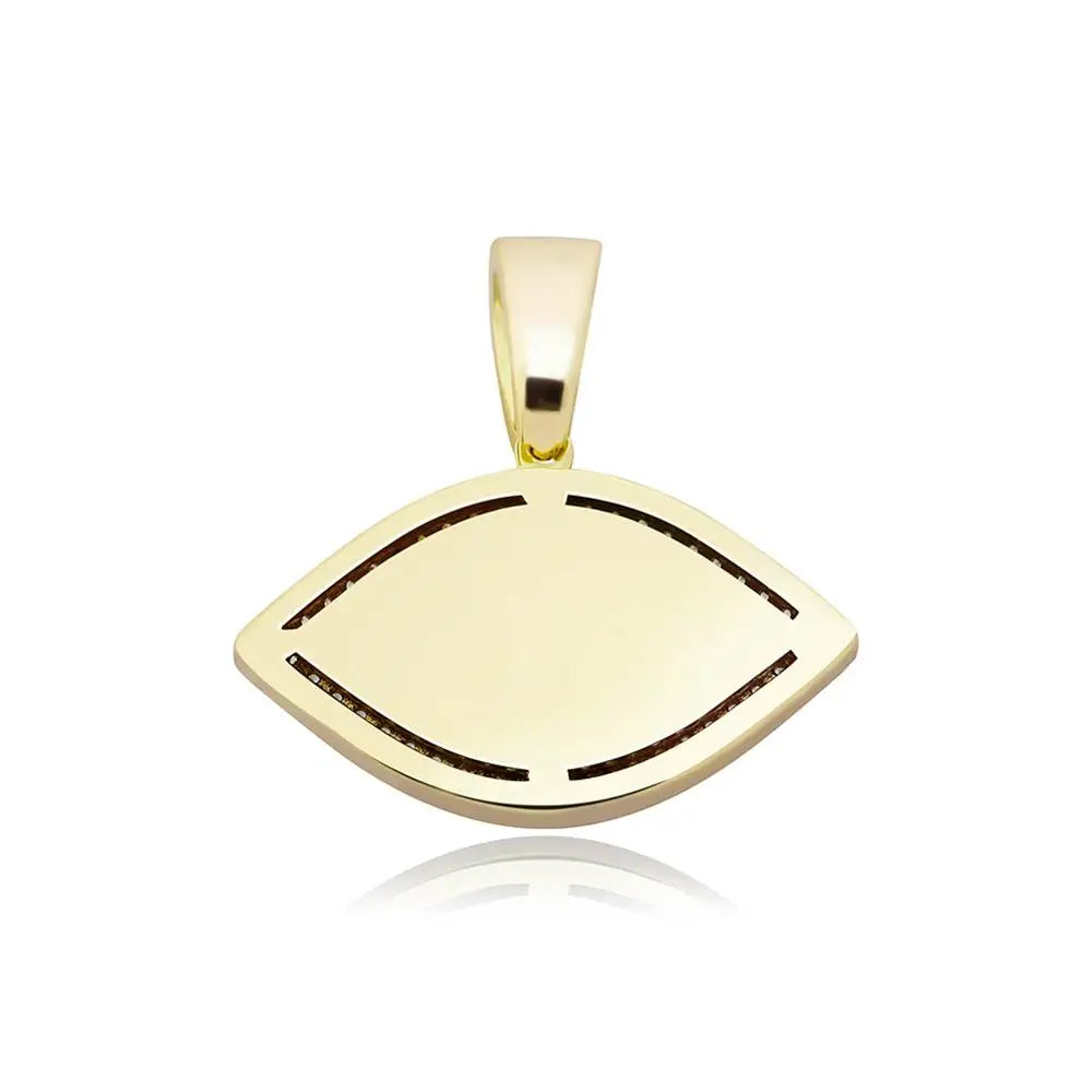 TOPGRILLZ Evil Eye Pendant Necklace Iced Out Micro Pave Cubic Zirconia Pendant Hip Hop Rock Fashion Jewelry For Gift Men Women