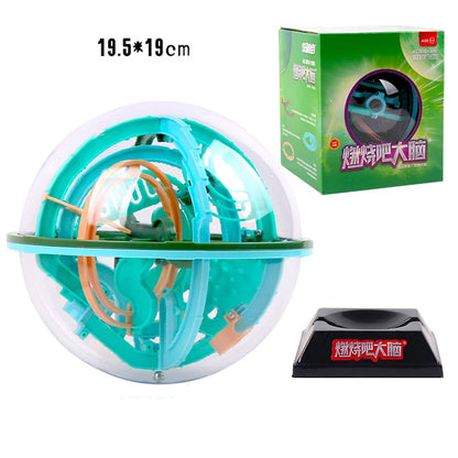 Magic Intellect Ball 3D Maze Toys Montessori Brain Burning Ball Rolling Puzzle Games Logic Thinking Balance Educational Toy Gift
