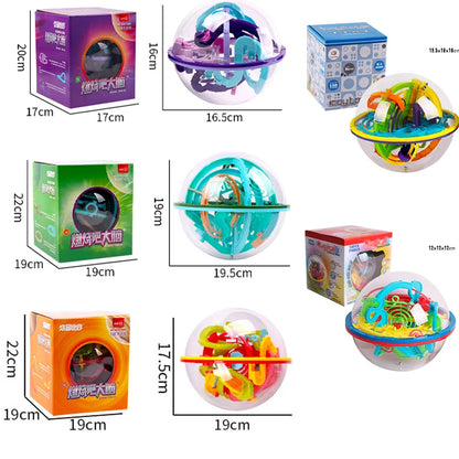 Magic Intellect Ball 3D Maze Toys Montessori Brain Burning Ball Rolling Puzzle Games Logic Thinking Balance Educational Toy Gift