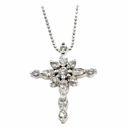 CAOSHI Aesthetic Cross Necklace for Women Charming Zirconia Trendy Party Accessories Personalized Female Jewelry Wholesale Bulk