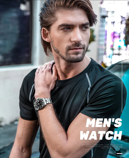 ADDIESDIVE Men's Classic Watch with Ceramic Bezel 200m Water Resistant Casual Quartz Watch BGW9 Blue Luminous Gift Watch MY-H3-2