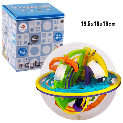 Magic Intellect Ball 3D Maze Toys Montessori Brain Burning Ball Rolling Puzzle Games Logic Thinking Balance Educational Toy Gift