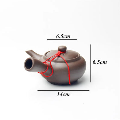 Japanese Style Purple Clay Handmade Tea Pot Chinese Tea Set Creative Office Kung Fu Kettle Ceramic Side Handle Filter Teapot