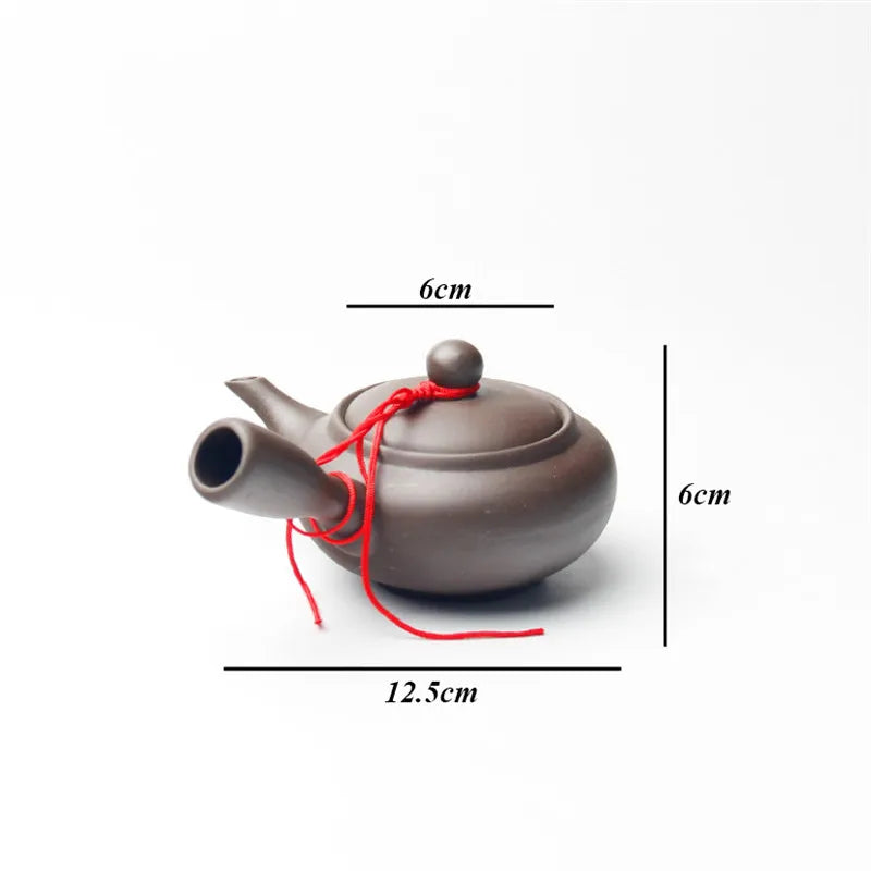 Japanese Style Purple Clay Handmade Tea Pot Chinese Tea Set Creative Office Kung Fu Kettle Ceramic Side Handle Filter Teapot