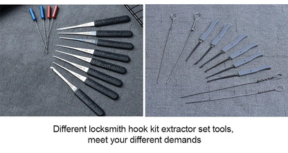 KAK Transparent Visible Pick Cutaway Practice Padlock Lock With Broken Key Removing Hook Kit Extractor Set Locksmith Wrench Tool