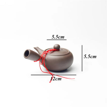 Japanese Style Purple Clay Handmade Tea Pot Chinese Tea Set Creative Office Kung Fu Kettle Ceramic Side Handle Filter Teapot