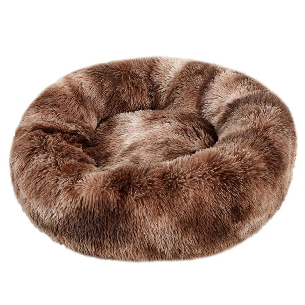 Plush Warm Round Large Dog Bed Winter Soft Puppy House Medium Cat Sofa Sleeping Bed Elastic Small Dog Kennel Nest Accessories