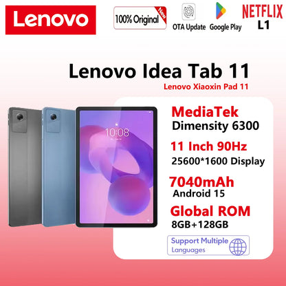 Global ROM Lenovo Idea Tab 11 128GB Xiaoxin Pad 11 MTK Dimensity 6300 11" 2.5K 90Hz Screen WIFI 7040mAh L1 Android Tablet