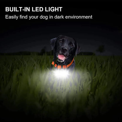 800m Electric Dog Training Collar Detachable Bark Rechargeable Anti Barking Shock Vibration Reflective Collar for All Dogs Pet