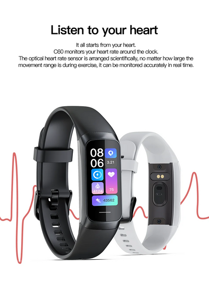 LIGE Amoled Smart Watch Men 2023 Smart Band Women Heart Rate Blood Smartwartch Waterproof Smart Bracelet Sport Fitness Tracker