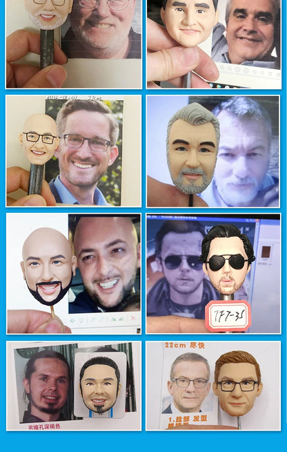 Custom Handmade Bobblehead Figurines, Personalized Clay Dolls figuras Statue Sculpture from photo,Christmas Gift for Husband