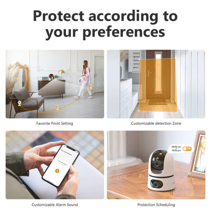 2PCS IMOU Dual Lens PTZ WiFi Camera Indoor CCTV Surveillance Camera Pet Detection Auto Tracking Security Protection Baby Monitor