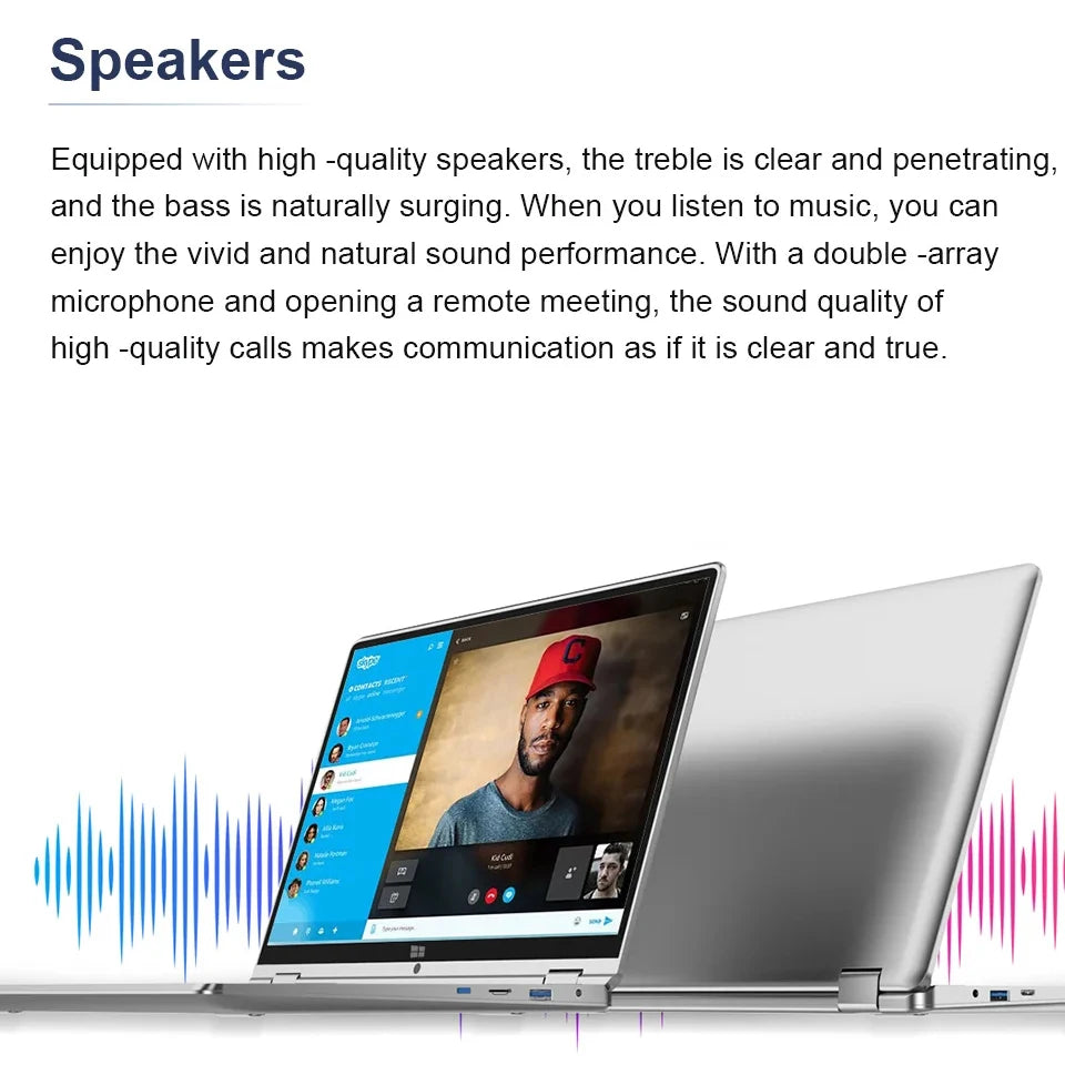 11.6" Portable 2-in-1 Mini Laptop - Intel N4020 8GB RAM Windows 11 Pro Touchscreen Tablet PC