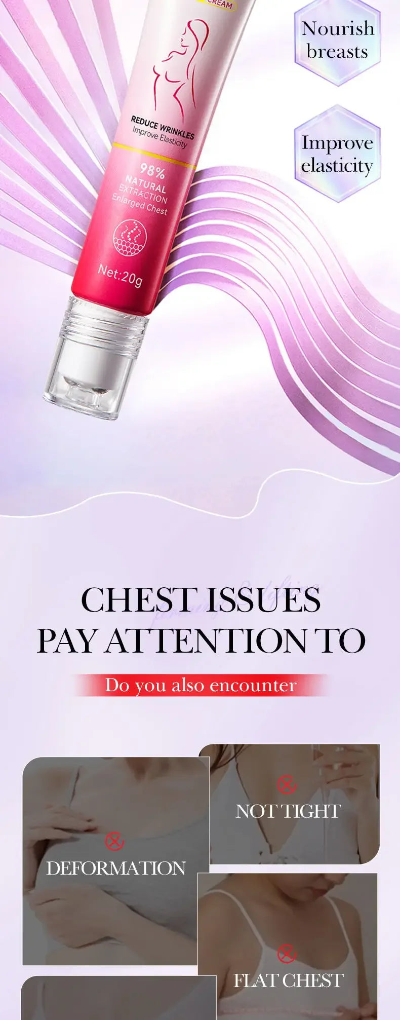 Natural Breast Enlargement Cream Chest Lift Firm Enhancer Care Oil Butt Breast Plump Growth Massage Boobs Bigger Sexy Body Care