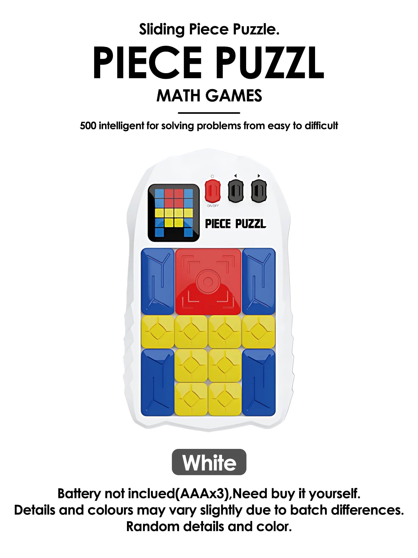 Magnetic Puzzle Challenge Sliding Blocks 500+ Levels Brain Teaser Game, Educational Fidget Toy Christmas birthday Gift for Kids