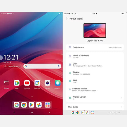 Global ROM Lenovo Pad LEGION Y700 2023 Tab 12GB 256GB Snapdragon 8+ 144Hz 8.8'' Display Dual Type C Interface Gaming Tablet