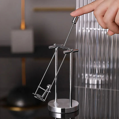 Steel Balance Physics Toy Kinetic Art Desktop Perpetual Motion Science Decor Gifts Fun Office Desk Toys And Gadgets For Adults