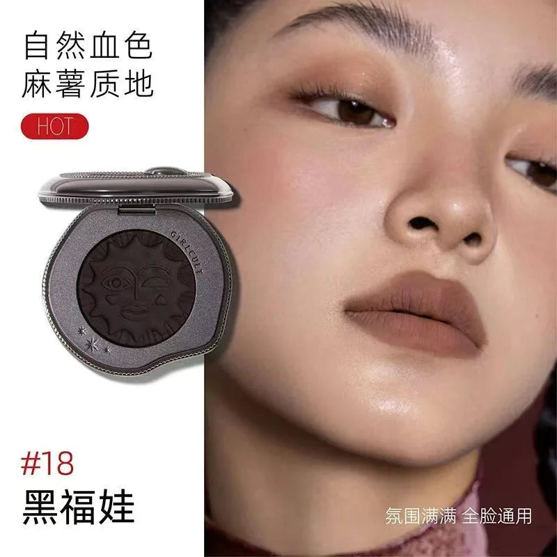 Girlcult Cute Makeup Korean Blush Contour And Highlighter Palette Matte Lasting Blusher Cream,Lightweight & Smooth Finish