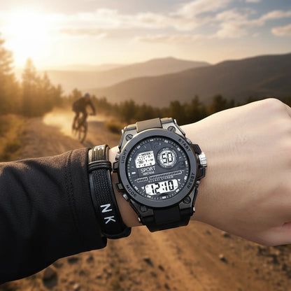 Trendy men's multifunctional sports student electronic watch is the best choice for gift giving