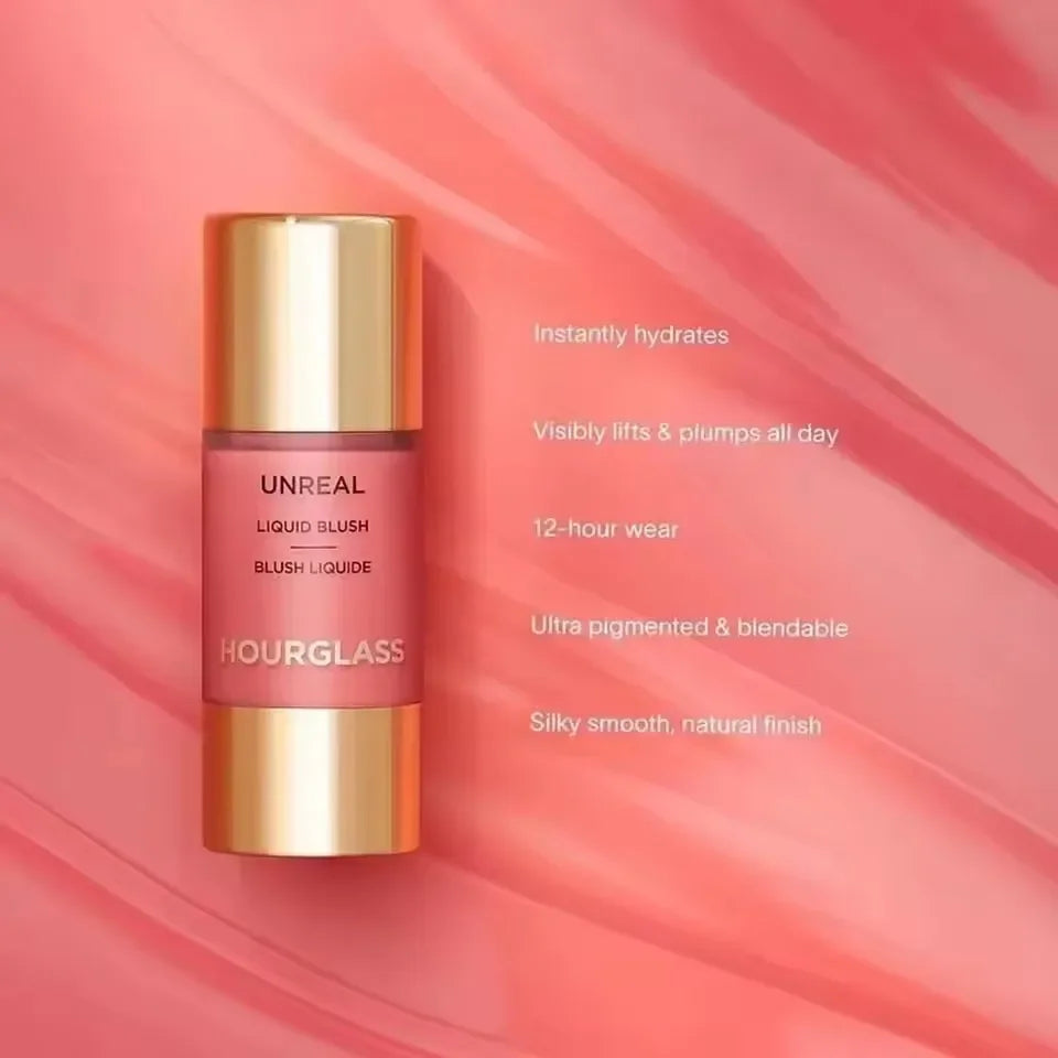 Hourglass New UNREAL Liquid Texture Powder Blusher Full Clear Color Cheek Fluidity Easy Push Away Create Natural Skin Portable