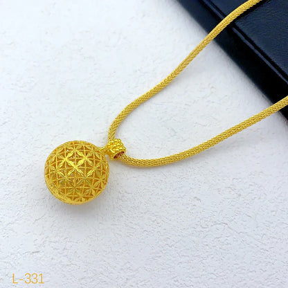 Dubai Ball 24K Gold Plated Jewelry Set – Necklace & Earrings for Women