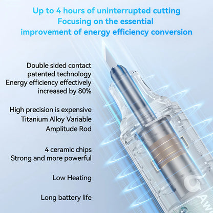 Awgem 40KHz Handheld Ultrasonic Cutter Ultrasonic cutting knife DIY Electric Carving Tool for Plastic/Resin/3D Printing/Textile