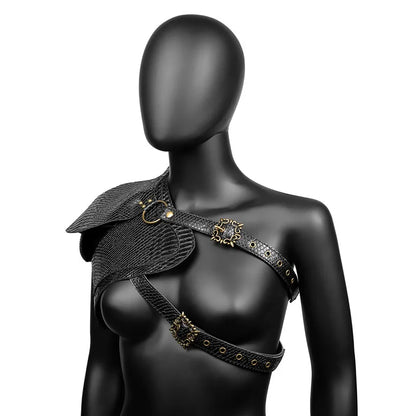 New European Medieval Steampunk Women's Armor Vest PU Leather Punk Shawl Halloween Cloak Female Makeup Dress Party Cosplay Props