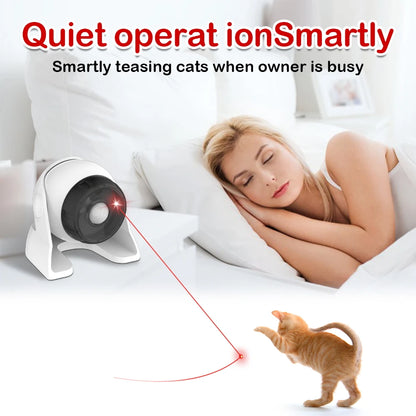 Cat Laser Toys Motion Acticated Responsive Interactions, Mix Fast & Slow Laser Game Multi-Angle Adjustable Rechargeable Pet Toys