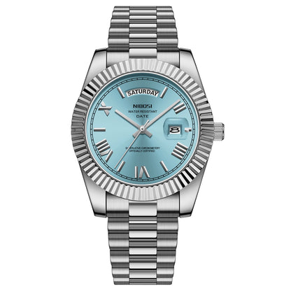 NIBOSI Luxury Men Quartz Watch Waterproof Date Luminous Wristwatch Sports Stainless Steel Men's Watches Male Clock Reloj Hombre