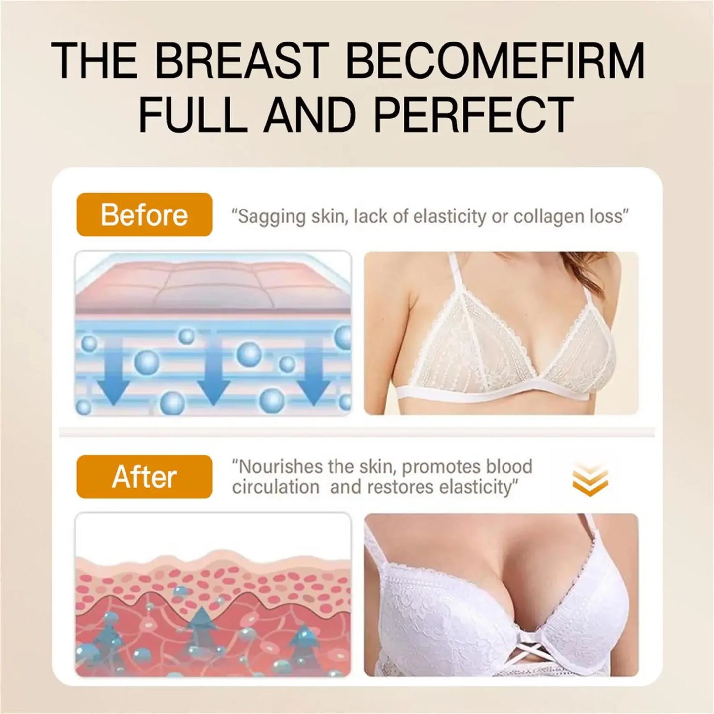 Fast Growth Breast Enlargement Cream Lift Firm Breast Improve Sagging Massage Chest Rapidly Body Moisturizing Smooth Bright Care